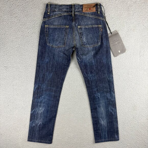 Daniele Alessandrini Jeans Mens 28 Pants Blue Denim Slim Fit Dark Button Fly 1 - Picture 3 of 12